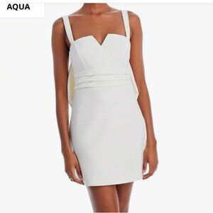 Aqua Mini Dress with Bow Detail XL